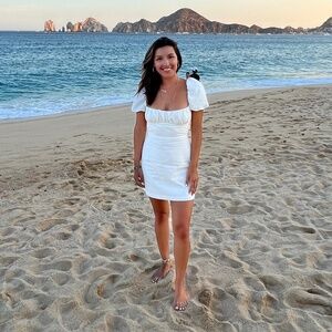 Zara White Linen Dress